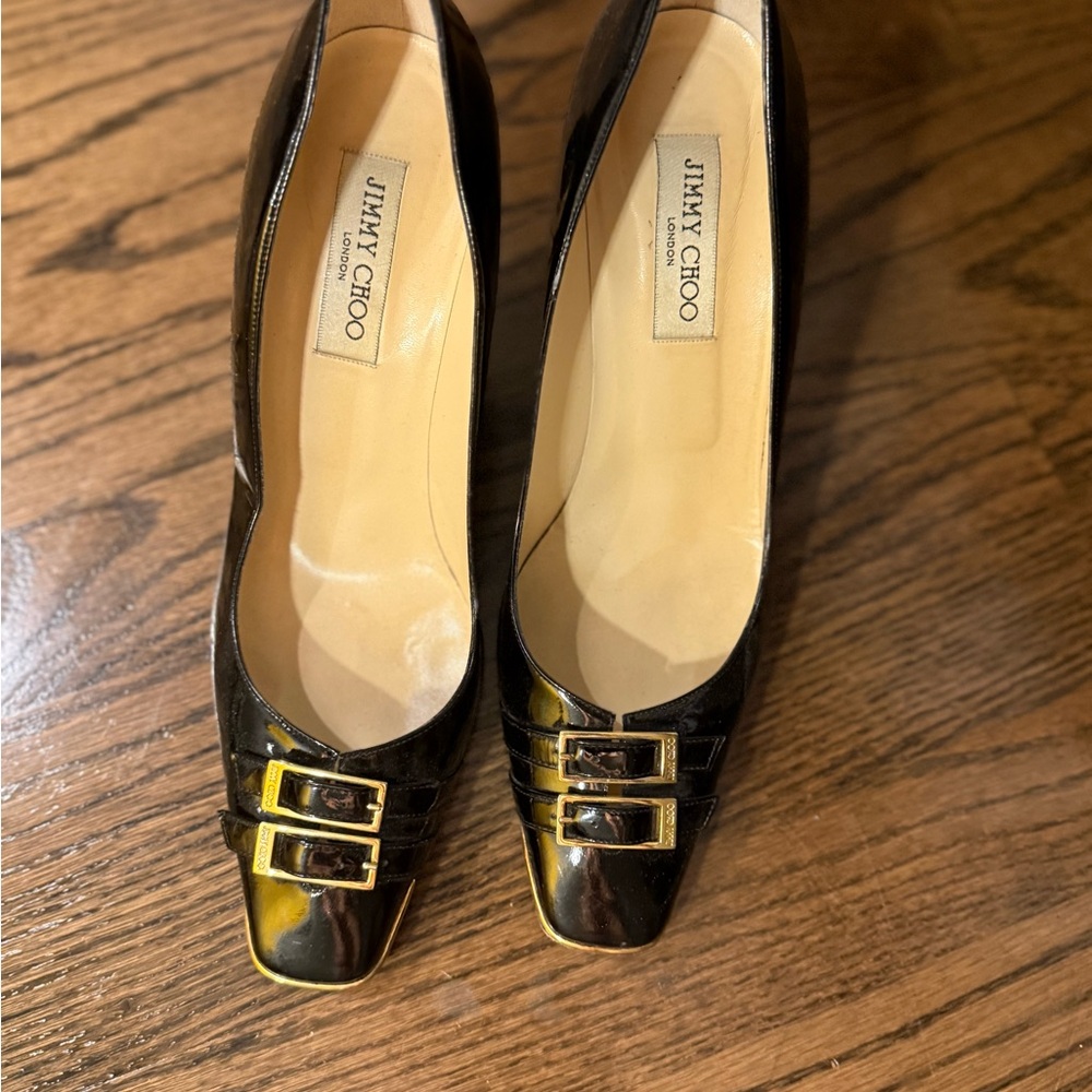 Jimmy Choo Black Patent Leather Heels